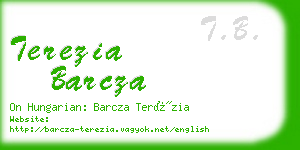 terezia barcza business card